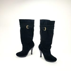 [Michael Kors] Kinkade Black Slouched Heeled Boots